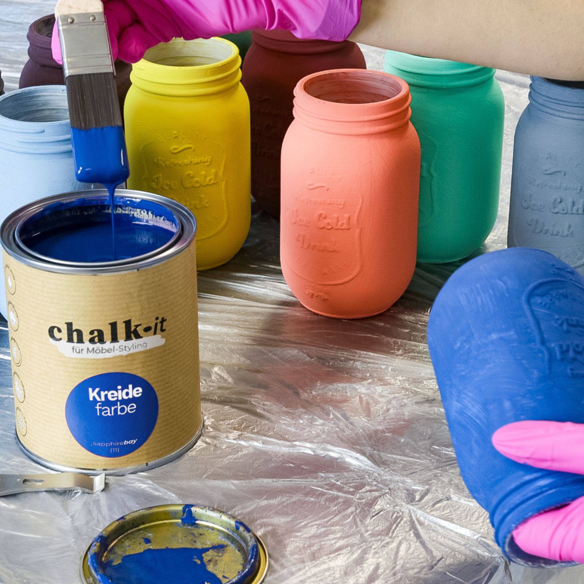 Kreidefarbe Chalk-it (24) Fresh Grass 0,75L Shaby Chic Möbel Holzlack Natur Vintage Möbellack – Bild 27