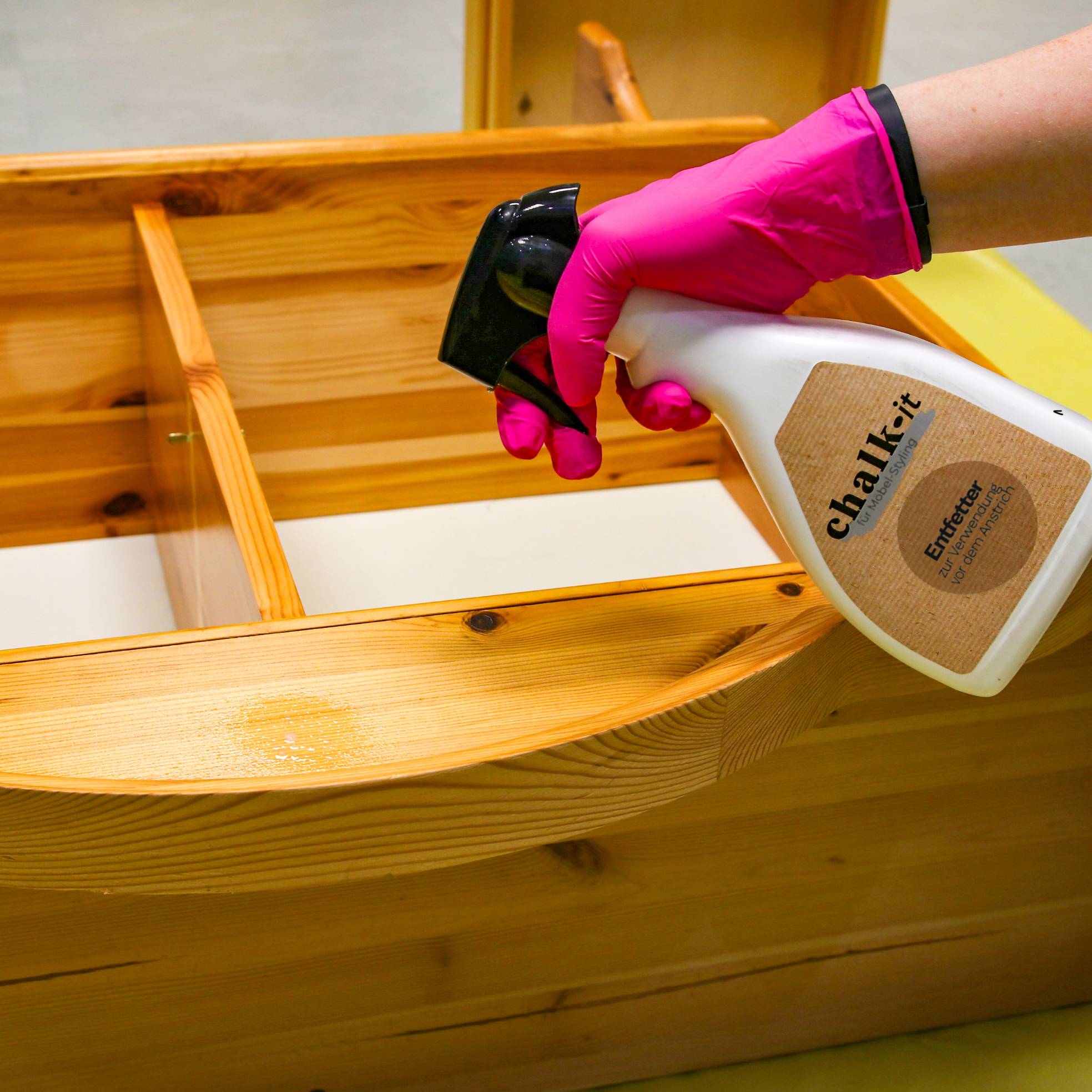 Möbel Entfetter Chalk-it 500ml Holz Reiniger Möbelreiniger Fettlöser Wasserbasis – Bild 3