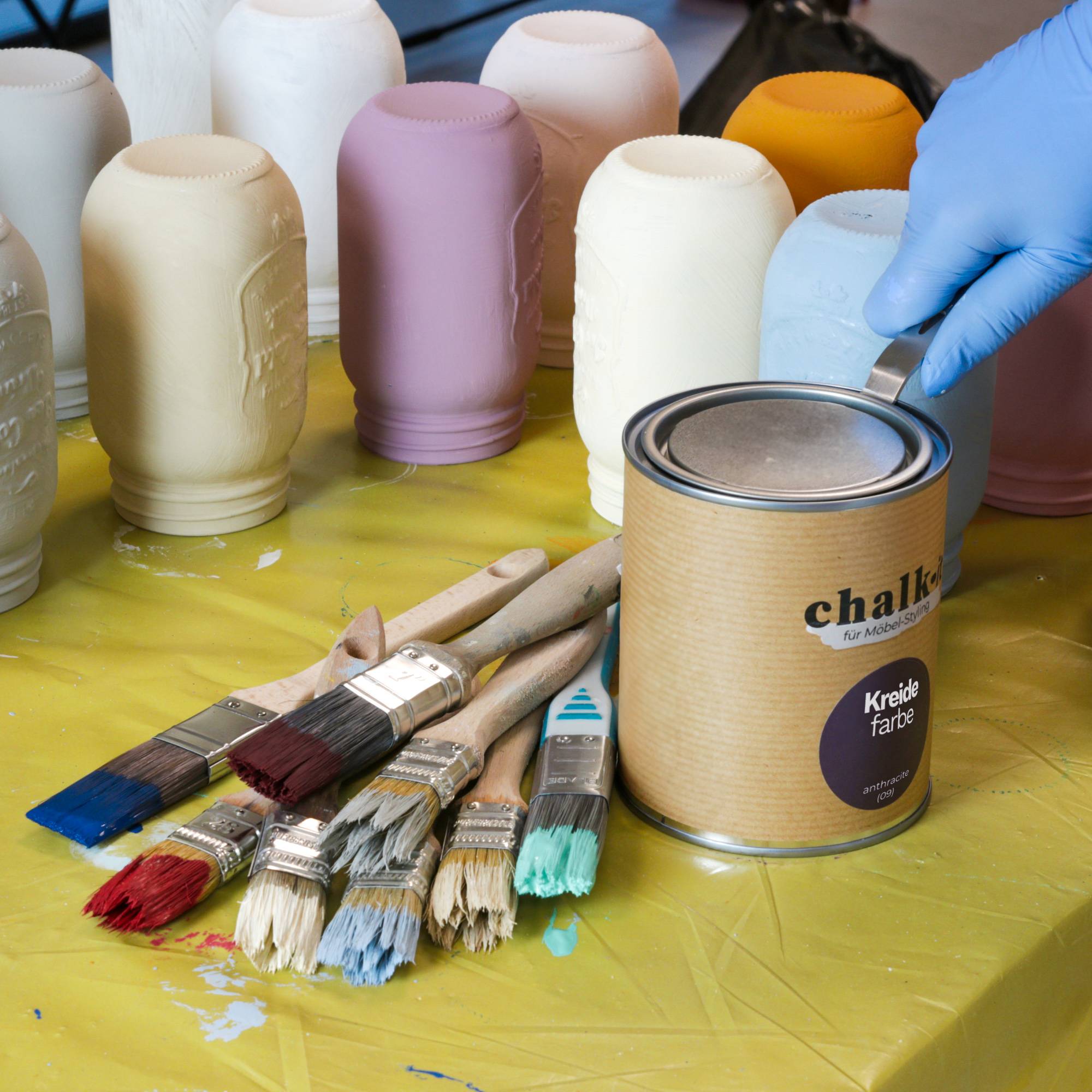 Kreidefarbe Chalk-it (24) Fresh Grass 0,75L Shaby Chic Möbel Holzlack Natur Vintage Möbellack – Bild 3