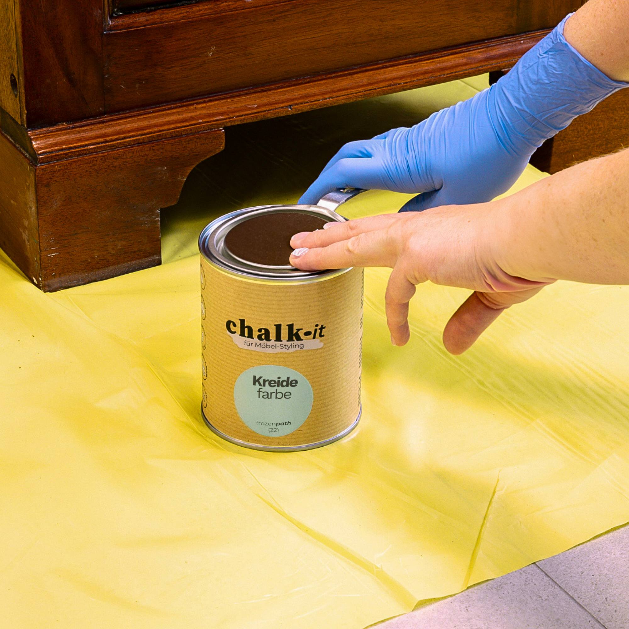 Kreidefarbe Chalk-it (24) Fresh Grass 0,75L Shaby Chic Möbel Holzlack Natur Vintage Möbellack – Bild 4
