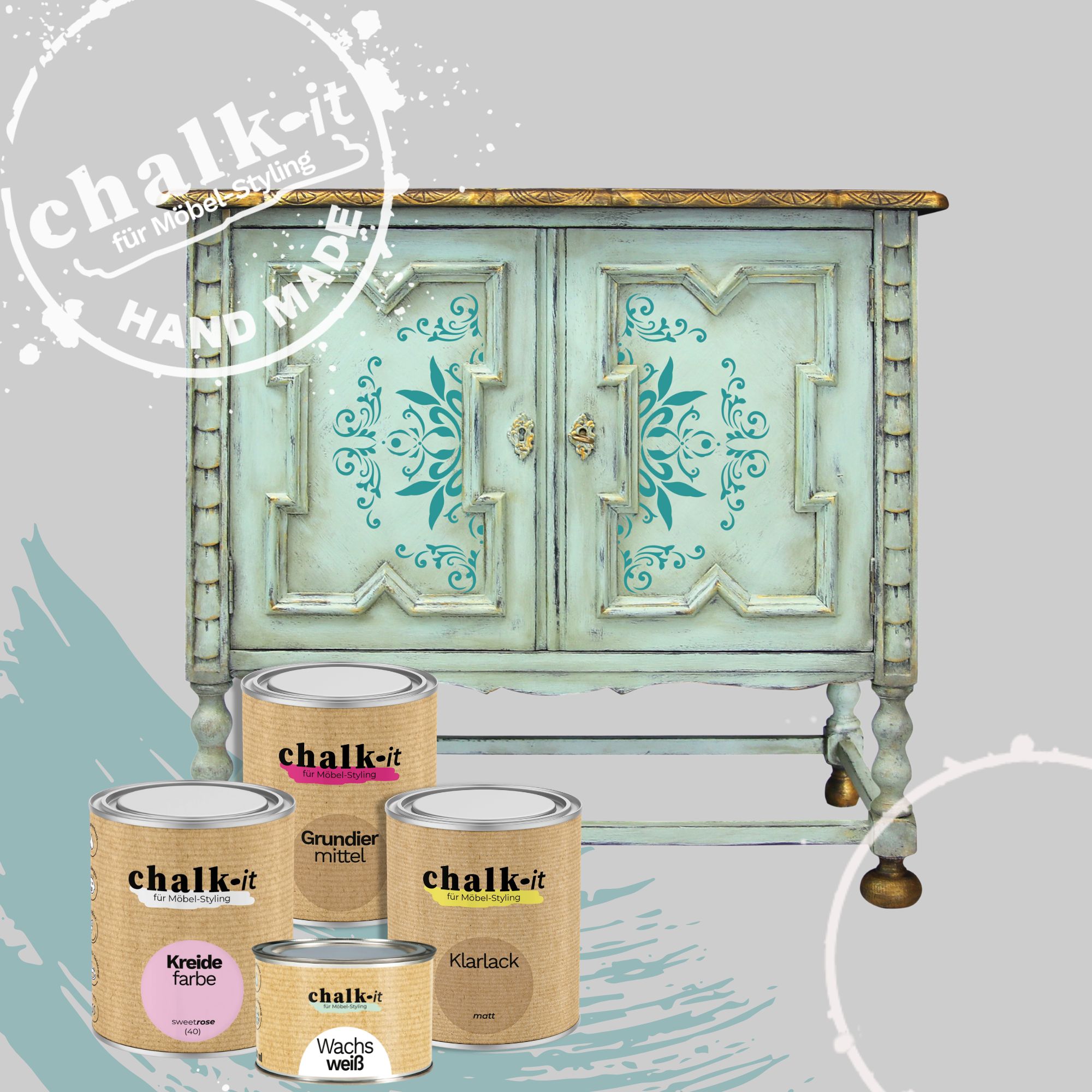 Möbelwachs Chalk-it Möbelschutz 400ml Weiss Holzwachs Pflege Kreidefarbe – Bild 7