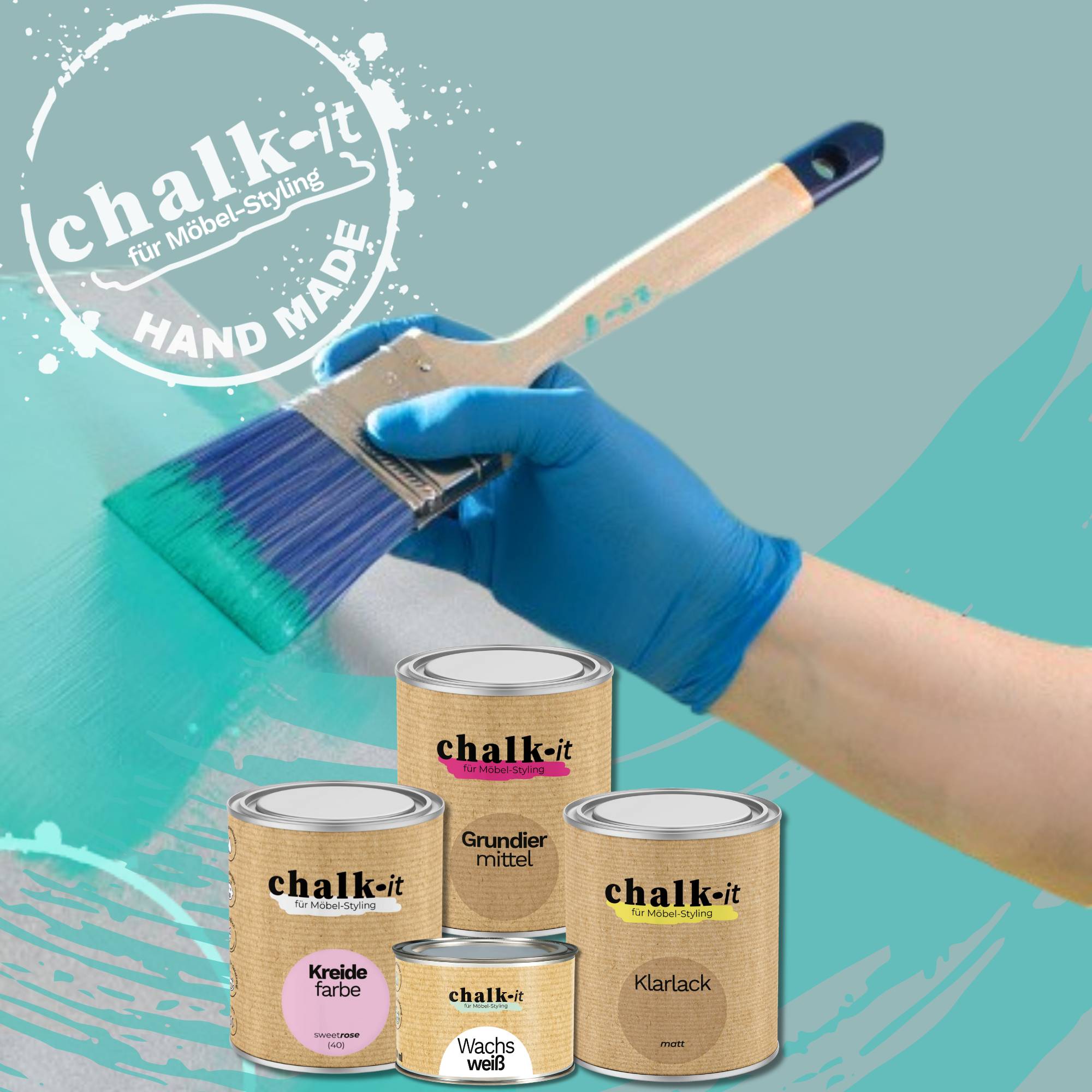 Möbelwachs Chalk-it Möbelschutz 400ml Weiss Holzwachs Pflege Kreidefarbe – Bild 8