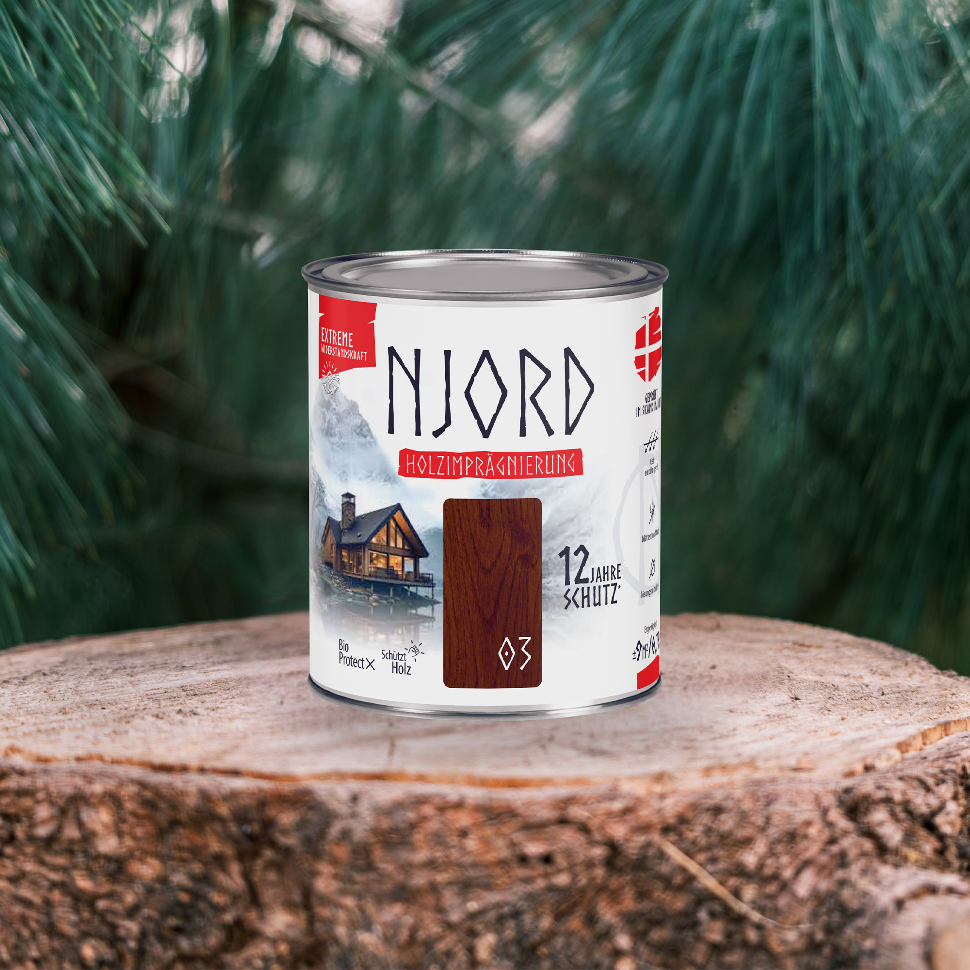 Extreme Holzimpragnierung (07) Polare Lärche 2,5L Njord Wetterfest Holzlack Schutzlack bis zu 12 Jahre Schutz – Bild 2