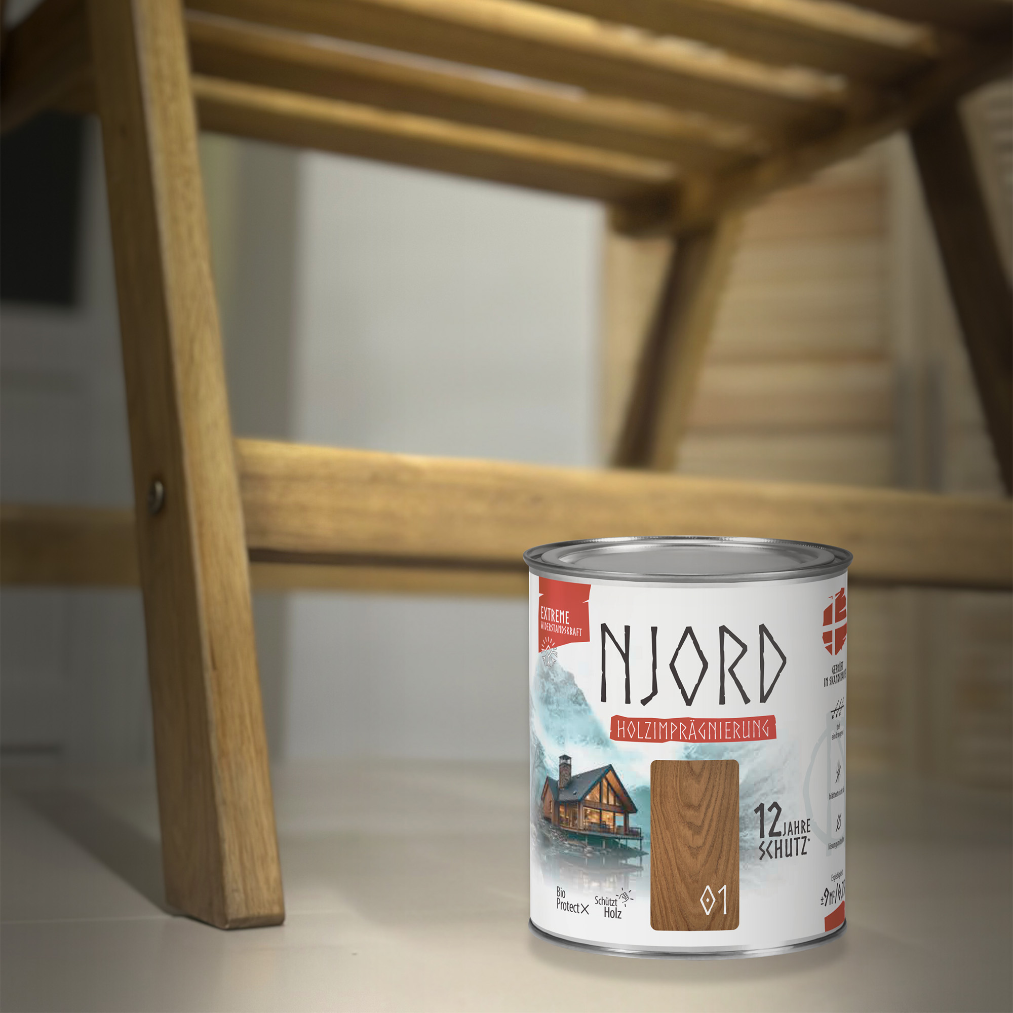 Extreme Holzimpragnierung (07) Polare Lärche 2,5L Njord Wetterfest Holzlack Schutzlack bis zu 12 Jahre Schutz – Bild 3