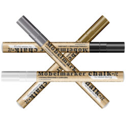 Chalk-it Möbel Marker Set 4x 10ml Holz Glas Metal Design Ersatzspitze Wasserfest