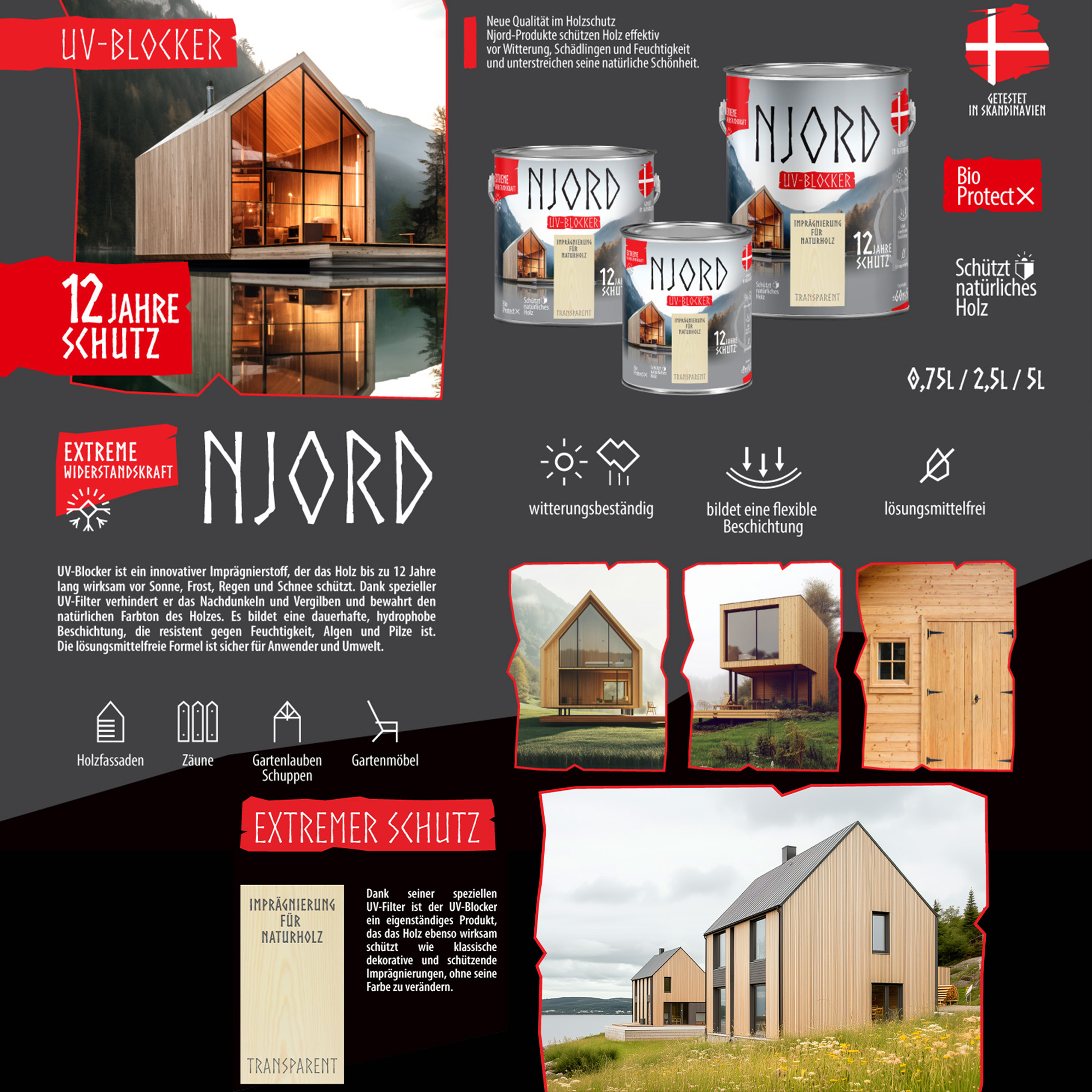 Holzschutz UV Beständig UV Blocker 2,5L Farblos Naturholz Schutz Holzimprägnierung - bis zu 12 Jahre Schutz – Bild 4