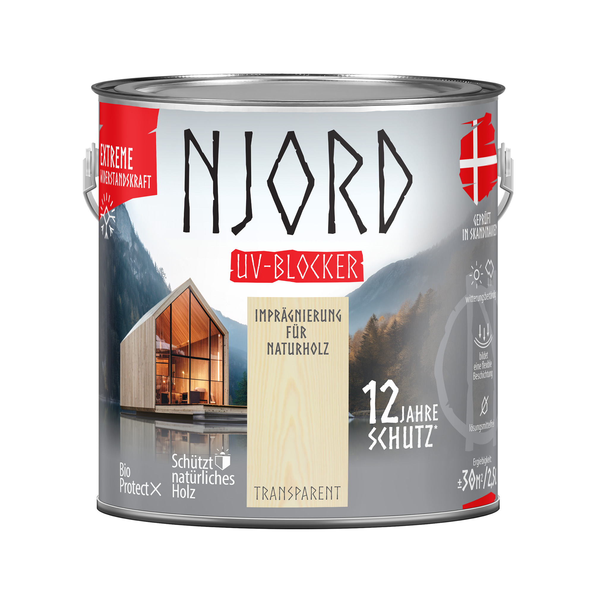 Holzschutz UV Beständig UV Blocker 2,5L Farblos Naturholz Schutz Holzimprägnierung - bis zu 12 Jahre Schutz