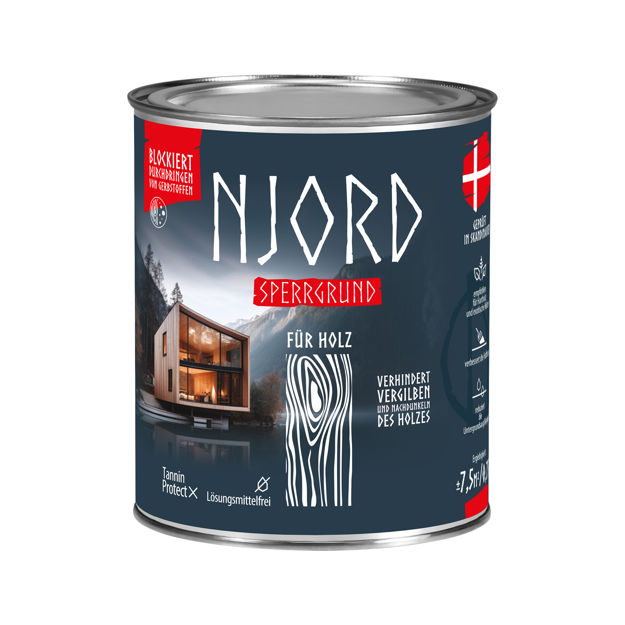 Sperrgrund 750ml für Imprägnierungen und Farben Verfärbungsfrei Haftung Holzschutz Farblos Hartholz Exotenholz Njord