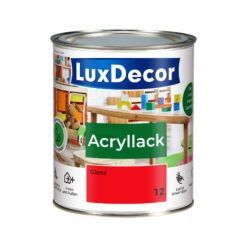 LuxDecor Acryllack 750ml Glänzend Holzlack (12) Rote Perlen Spielzeug Metall Möbel Weißlack