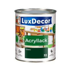 LuxDecor Acryllack 750ml Glänzend Holzlack (33) Tropischer Wald Spielzeug Metall Möbel Weißlack