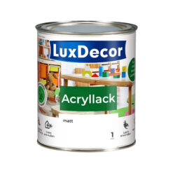 LuxDecor Acryllack 750ml Matt (01) Schneeweiß Weißlack Holzlack Spielzeuge Metall Möbel