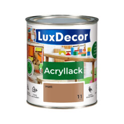 LuxDecor Acryllack 750ml Matt (11) Caffe latte Weißlack Holzlack Spielzeuge Metall Möbel