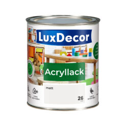 LuxDecor Acryllack 750ml Matt (26) Mandel-Mousse Weißlack Holzlack Spielzeuge Metall Möbel