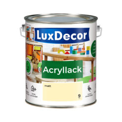LuxDecor Acryllack 2,2L Matt (09) Elfenbein Weißlack Holzlack Spielzeuge Metall Möbel