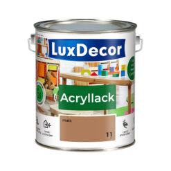 LuxDecor Acryllack 2,2L Matt (11) Caffe latte Weißlack Holzlack Spielzeuge Metall Möbel