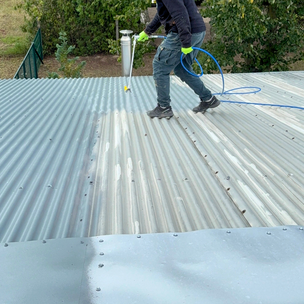 Dachfarbe elastische Sockelfarbe Dachlack UV-beständig Super Flex 24 x 25Kg Ziegelrot LEVEL+ Palette 600kg L+46 – Bild 5