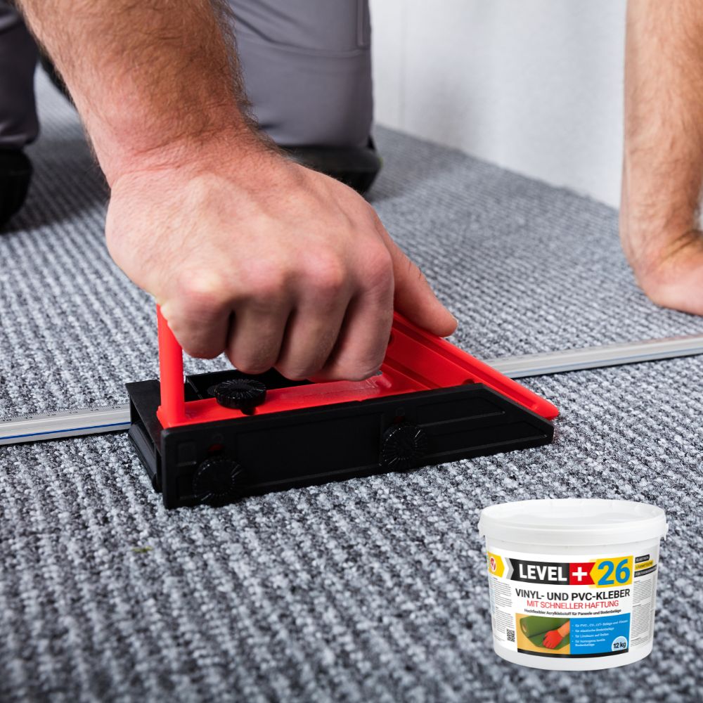 Vinylkleber PVC LVT CV Paneele Fliesen Teppich Kleber 18kg Flex Klebstoff Innenbereich Schnelle Haftung L+26 + Dreieckzahnspachtel – Bild 11