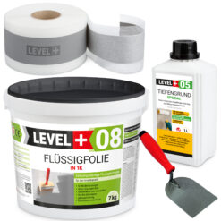 Dichtset Abdichtung Set Flüssigfolie 7Kg Bad Dusche Küche LEVEL+ SET04