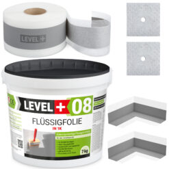 Dichtset Abdichtung Set Flüssigfolie 7Kg Bad Dusche Küche LEVEL+ SET05
