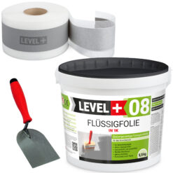 Dichtset Abdichtung Set Flüssigfolie 5,5Kg Bad Dusche Küche LEVEL+ SET12