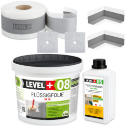Dichtset Abdichtung Set Flüssigfolie 5,5Kg Bad Dusche Küche LEVEL+ SET14