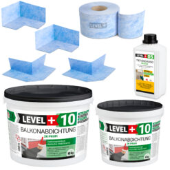 DichtSet 14kg Balkonandichtung 2K Balkon und Terrassen ca. 4m² Dichtband LEVEL+ SET31