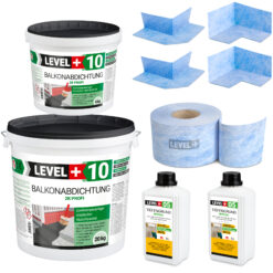 DichtSet 24kg Balkonandichtung 2K Balkon und Terrassen ca. 8m² Dichtband LEVEL+ SET33