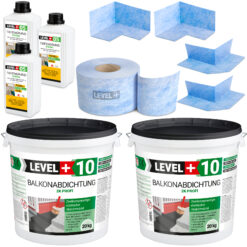 DichtSet 40kg Balkonandichtung 2K Balkon und Terrassen Dichtband LEVEL+ SET34