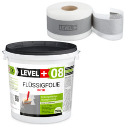 Dichtfolie Duschelement Dichtset Dichtband Flüssigfolie 25kg Badabdichtung LEVEL+ SET48