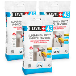 Super Finish Spritz- Rollspachtel Fertigspachtel Perfekt Glatt Q4 Sack 75Kg LEVEL+43