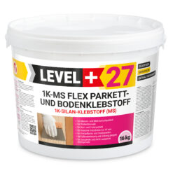 Parkettkleber 16kg Holzboden Kork Klebstoff Silan-Kleber Bodenkleber 1K-MS Flex Level+27