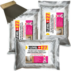 Parkettkleber 21kg + Zahnspachtel B11 Holzboden Kork Klebstoff Silan-Kleber Bodenkleber 1K-MS Flex Level+27