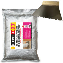 Parkettkleber 7kg + Zahnspachtel B11 Holzboden Kork Klebstoff Silan-Kleber Bodenkleber 1K-MS Flex Level+27
