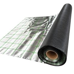 Isolierfolie mit Grahpitfilm 50m Rasterfolie für Fußbodenheizung Dicke 180µm Dreilagig Reißfest Level Plus